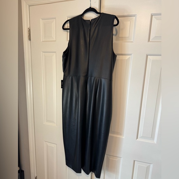 Express Faux Leather Twist Front Dress sz XL - Picture 5 of 9